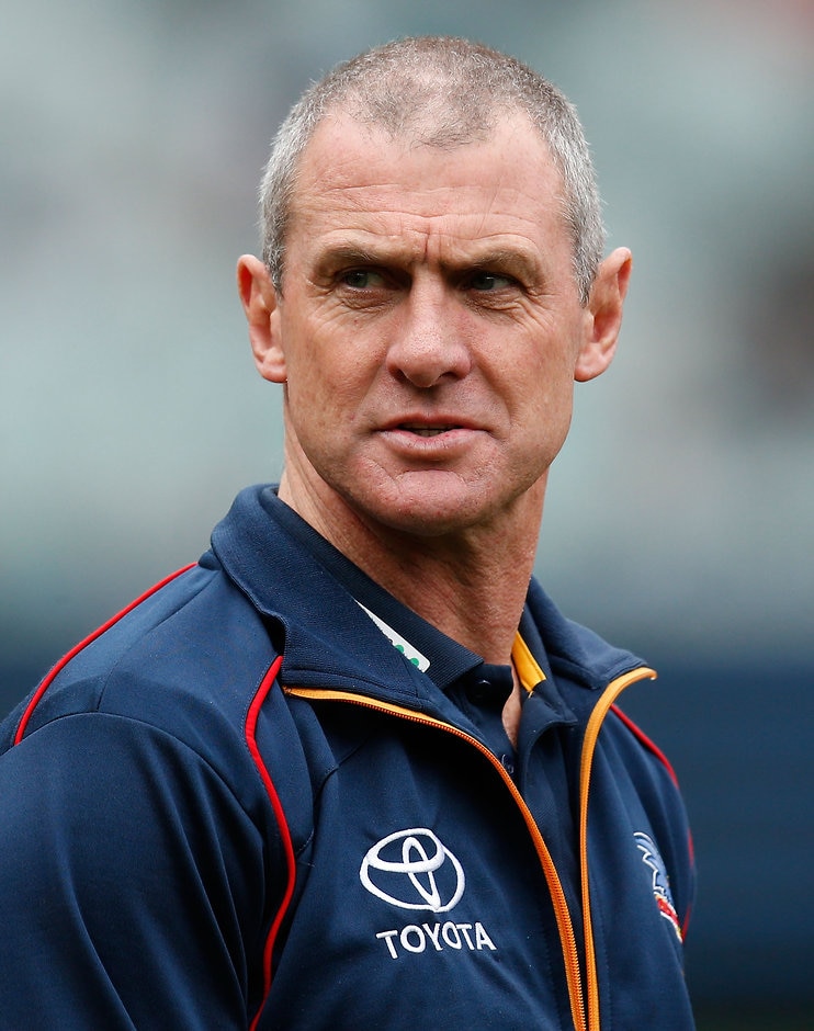 AFL 2015 Rd 10 - Carlton v Adelaide MELBOURNE, AUSTRALIA - JUNE 06: Phil Walsh, Senior Coach of the Crows looks on during the 2015 AFL round ten match between the Carlton Blues and the Adelaide Crows at the Melbourne Cricket Ground on June 6, 2015. (Photo by Michael Willson/AFL Media)